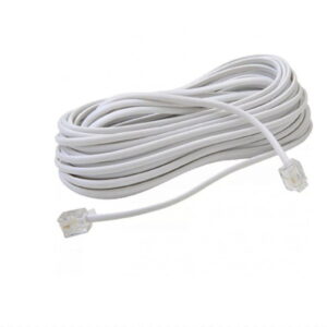Cabo Telefone Plug Rj11 6P4C 5Mts Branco