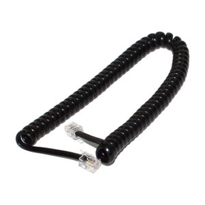 Cabo Telefone Plug Rj11 Espiral 2Mts Preto