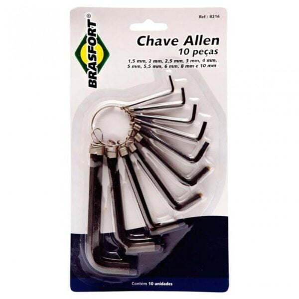 Chave Allen 1.5 a 10mm 10 Pc