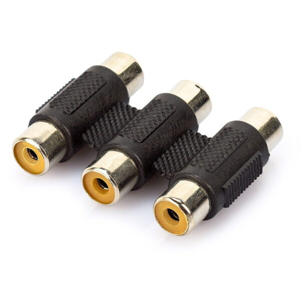 Emenda RCA Plug Adaptador Tripla