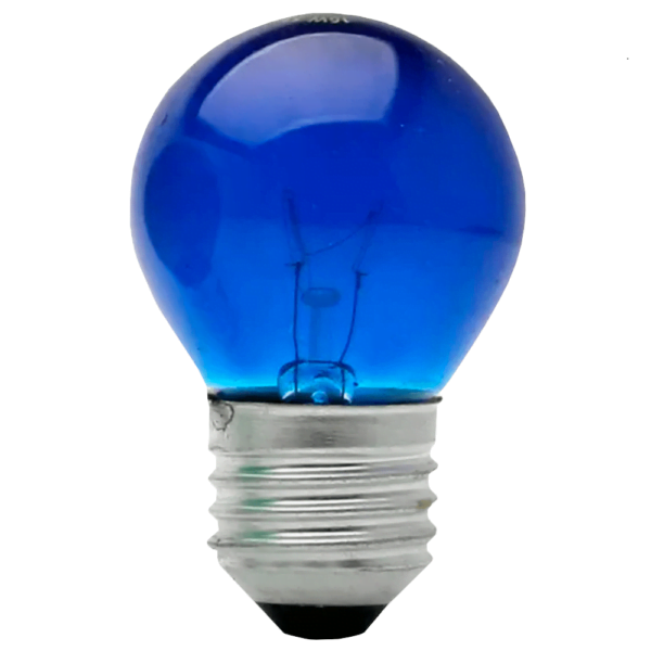 Lampada Bolinha 15 X 127V E27 Azul