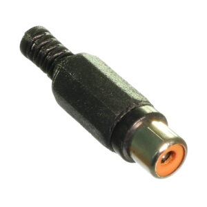 Plug Rca Femea Plastico Preto