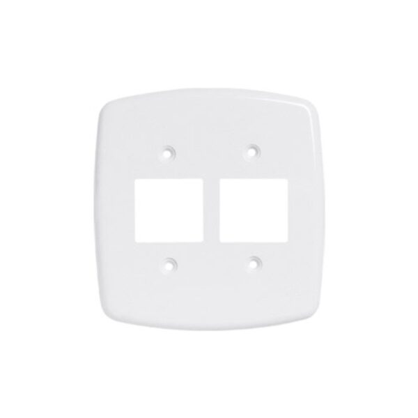 Placa 4X4 Branca Para 2 Interruptores de 2 Teclas (1)