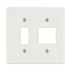 Placa 4X4 Branca Para Interruptor de 1 Teclas e Interruptor de 2 Teclas
