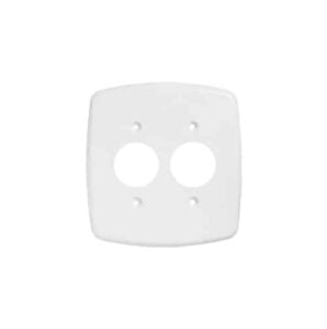 Placa 4X4 Branca Para 2 Tomadas Redondas