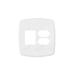 Placa 4X4 Branca Para Interruptor de 3 Teclas + 2 Tomada