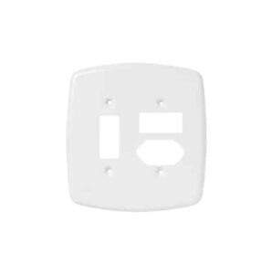 Placa 4x4 branca para inter. 1 tecla e inter. 1 tecla + tomada Cod 0628