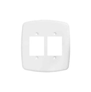 Placa 4X4 Branca Para 2 Interruptores de 3 Teclas