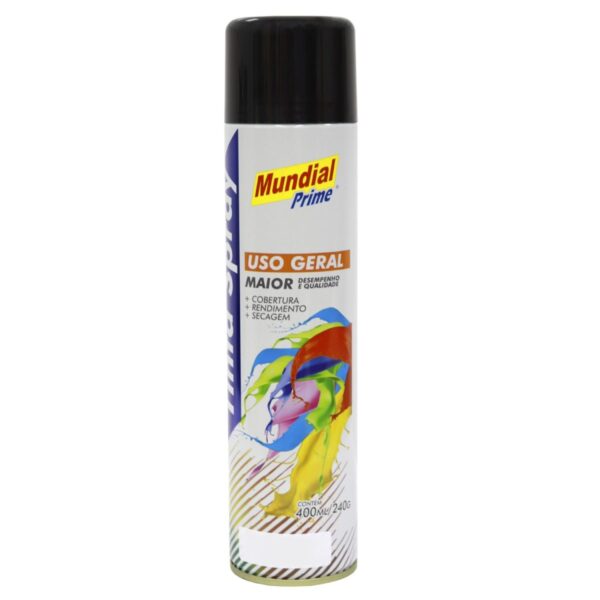 Tinta Spray Preto Brilhante