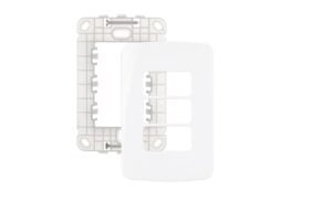 Placa 4 x 2 Com Suporte 3 Modulos Horizontal Linha B-3