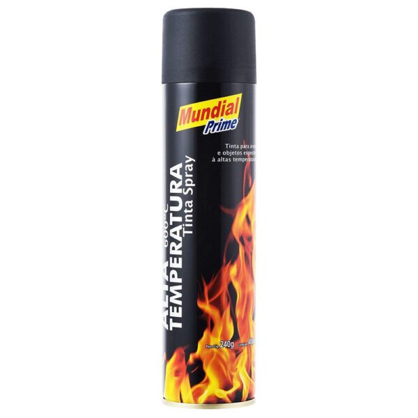 Tinta Spray Alta Temperatura Preto