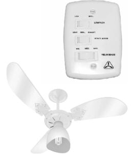 Ventilador Teto 3 Pas New Cristal Branco 127V