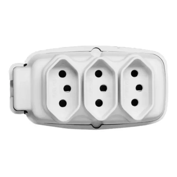 Tomada Barra Tripla 2P + T 20A Branca