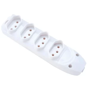 Tomada Barra Quadrupla 2P + T 10A Branca