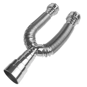 Sifao Duplo Sanfonado Cromado PVC