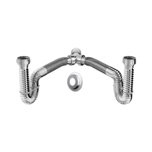 Sifao Duplo Sanfonado Cromado PVC