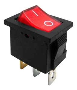 Chave Gangorra L/D 3T KCD1-101 Com Led Vermelha 10/12Vdc – 6A/24