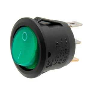 Chave KCD1-105-102N Com Neon 3 Polos 6A/250VAC 10A/125VAC Verde